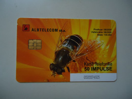 ALBANIA   USED   PHONECARDS  BEES 2 SCAN - Abeilles