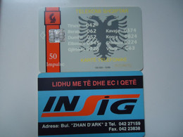 ALBANIA   USED   PHONECARDS  ADVERSTISING TIR 100000 - Albanien