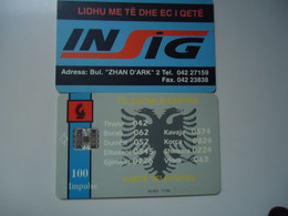 ALBANIA   USED   PHONECARDS  ADVERSTISING TIR 20000 - Albania