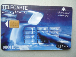 LEBANON LIBAN USED CARDS CHIPS 10000LL  TELEPHONES - Libano