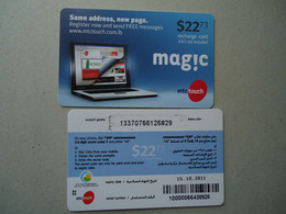 LEBANON LIBAN USED CARDS PREPAID ADVERSTISING - Liban