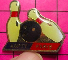 622 Pin's Pins / Beau Et Rare / THEME : SPORTS / BOWLING CLUB ASPTT PARIS Ils Ont Les Boules à La Poste ! - Bowling