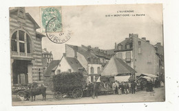 Cp, Commerce , Le Marché ,63 , MONT DORE, Voyagée , Attelage - Markets