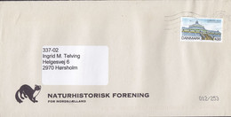 Denmark NATURHISTORISK FORENING Hillerød (Wesel? Animal Cachet) TMS Cds. 2001 Cover Brief Botanical Garden Stamp - Cartas & Documentos