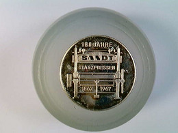 Medaille 100 Jahre Sandt Stanzpressen 1867-1967, Sandt Hydraulik, Silber 925 - Numismatiek