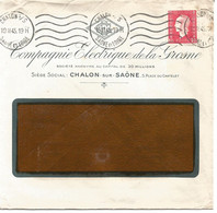 France Enveloppe Publicitaire Compagnie Electrique De La Crosme Chalon Sur Saône  (1945) - Autres & Non Classés