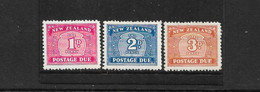 NEW ZEALAND 1943 - 1949 POSTAGE DUE SET SG D45/D47aw MOUNTED MINT Cat £35 - Timbres-taxe