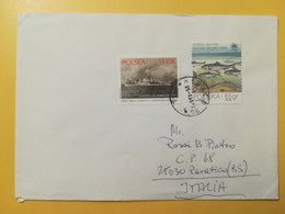 1999 BUSTA COVER POLONIA POLSKA POLAND BOLLO FISH SHIPS OBLITERE' FOR ITALY - Cartas & Documentos