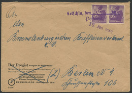 1691) Berlin / Brandenburg MiNr.: 2 A MehrfF - Notstempel LETSCHIN - Zona Soviética