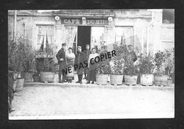 GIVRY   Carte Photo  Café Du Midi  1915 /militaires - Autres & Non Classés