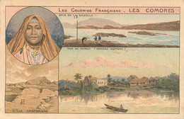 LES COMORES - COLONIE FRANCAISE - LIEUX & TYPES - CPA ILLUSTREE - TRES BON ETAT - Comoros