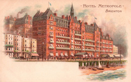 Illustration - Hotel Metropole Brighton (Sussex) Uncirculated Post Card - Hotels & Restaurants