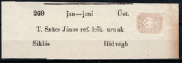 1863. Newspaper Stamp On Newspaper, SIKLOS-HIDVEGH - Zeitungsmarken