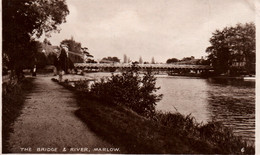 The Bridge & River Marlow (Buckinghamshire) R.A. Post Card Ltd - Buckinghamshire