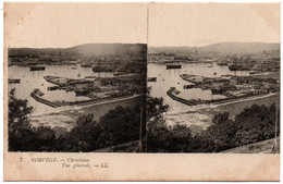 CPA Stereo NORVEGE - 7. CHRISTIANA. Vue Générale - LL - Norge - Norway