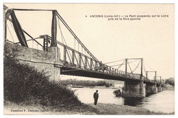 44 - ANCENIS - Le Pont Suspendu Sur La Loire Pris De La Rive Gauche - Ancenis