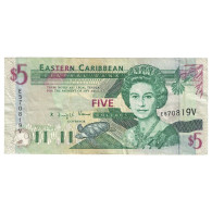 Billet, Etats Des Caraibes Orientales, 5 Dollars, Undated (2000), KM:37v, TB - Oostelijke Caraïben