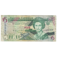 Billet, Etats Des Caraibes Orientales, 5 Dollars, Undated (2000), KM:37v, TB - Caribes Orientales