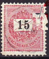 1888. Black Number 15 Krajcar - Misprint - Errors, Freaks & Oddities (EFO)