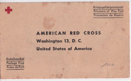 1943 - CROIX-ROUGE - CARTE RECEPTION COLIS De PRISONNIERS De GUERRE AMERICAINS => AMERICAN RED CROSS - Rode Kruis