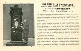 PUY DE DOME  CHATELDON  "une Merveille D'Horlogerie " Mr Jean RIVET DECOMBE - Chateldon