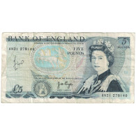 Billet, Grande-Bretagne, 5 Pounds, Undated (1971-91), KM:378a, TB - 5 Pond