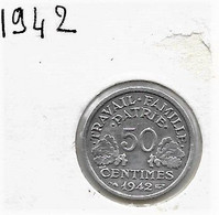 50 Centimes "Bazor" 1942 SPL/UNC - 50 Centimes