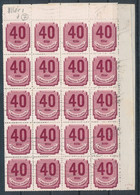 1950. Forint-Filler Porto (II.) Sheet - Misprint - Errors, Freaks & Oddities (EFO)