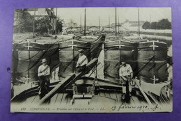 Compiegne Péniches Sur L'Oise Et Le Pont Canal Binnenvaart 1910- D60 - Houseboats