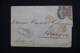 ROYAUME UNI - Victoria 6p. Sur Lettre De Londres Pour La France En 1867 Via Turin ( Càd Au Verso ) - L 114584 - Covers & Documents