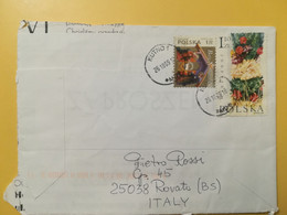 2009 BUSTA COVER  POLONIA POLSKA POLAND BOLLO FIORI FLOWERS OBLITERE' KUTNO FOR ITALY - Lettres & Documents