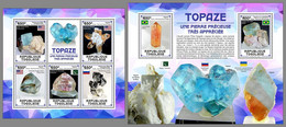 TOGO 2021 MNH Minerals Mineralien Mineraux Topaz M/S+S/S - OFFICIAL ISSUE - DHQ2203 - Minerales