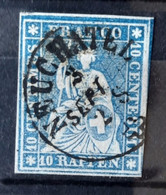 Suisse 1854/62 N°27a Ob TTB Cote 45€ - Gebraucht