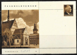 Cecoslovacchia/Czechoslovakia/Tchécoslovaquie: Intero, Stationery, Entier, Torre Dell'orologio, Clock Tower, Tour De L'h - Horlogerie