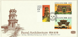 Hong Kong - 1980 Rural Architecture FDC (with Insert) Sc 361-3 - FDC