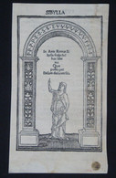 [INCUNABLE] - Benedetto Montagna (Vicenza 1490-1515) - La Sybille De Tibur Sous Une Arche. - Before 18th Century