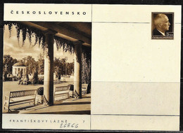 Cecoslovacchia/Czechoslovakia/Tchécoslovaquie: Intero, Stationery, Entier, Le Terme, The Spa, Les Thermes - Bäderwesen