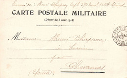 Correspondance Des Armées De La Republique Carte En Franchise Expédiée Par Un Légionnaire A CHEVANNES-YONNE - Chevannes