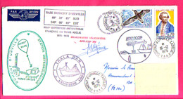 TAAF ENV DUMONT D'URVILLE 16/12/1976 CACHET ADELICOP HELICOPTERE CACHET 27° EXPEDITION STATION METEO - Cartas
