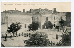 île De Ré St Martin,la Promenade Des Forçats.carte Animée. - Bagne & Bagnards