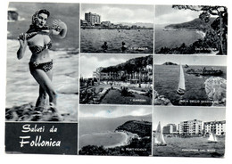 Cartolina Follonica Grosseto SEXY... Vedutine Viaggiata 1961 - Grosseto