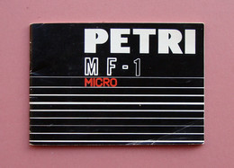 Petri M F 1 Micro Macchina Fotografica Reflex Libretto Istruzioni - Macchine Fotografiche
