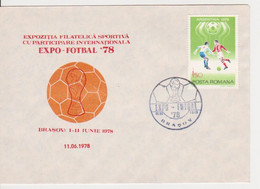 WORLD CUP ARGENTINA SOCCER FOOTBALL BRASOV  SPECIAL COVER ROMANIA - 1978 – Argentine