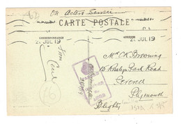 Military Postmark Passed By Censor  1919 !!! ON ACTIVE SERVICE ETAPLES - Groupe De Pêcheurs Et Pêcheuses - Etaples