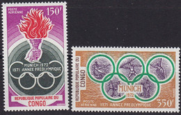 Kongo-Brazzaville,  1971, 312/13, MNH **,  Olympische Sommerspiele, München. - Verano 1972: Munich