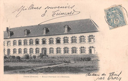 CROCQ - Ecole Pratique Des Granges - Précurseur Voyagé - Crocq