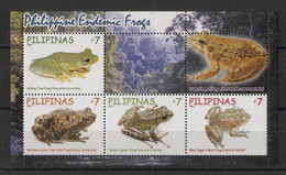 Philippines - 2011 Endemic Frogs Block MNH__(TH-16291) - Filipinas