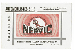 Buvard Huile NERVIC Pour Moteurs LLOYD Pensylvanie SALON Bouches Du Rhone - Automobile