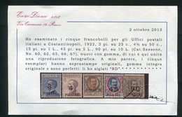 LEVANTE COSTANTINOPOLI 1922 8* EMISSIONE SERIE CPL. 58/67 ** MNH C. DIENA - Bureaux D'Europe & D'Asie