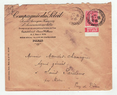 Semeuse Lignée 50c N°199 Avec Pub EVIAN Sur Enveloppe à Entête Oblitérée De 1928 - Usati